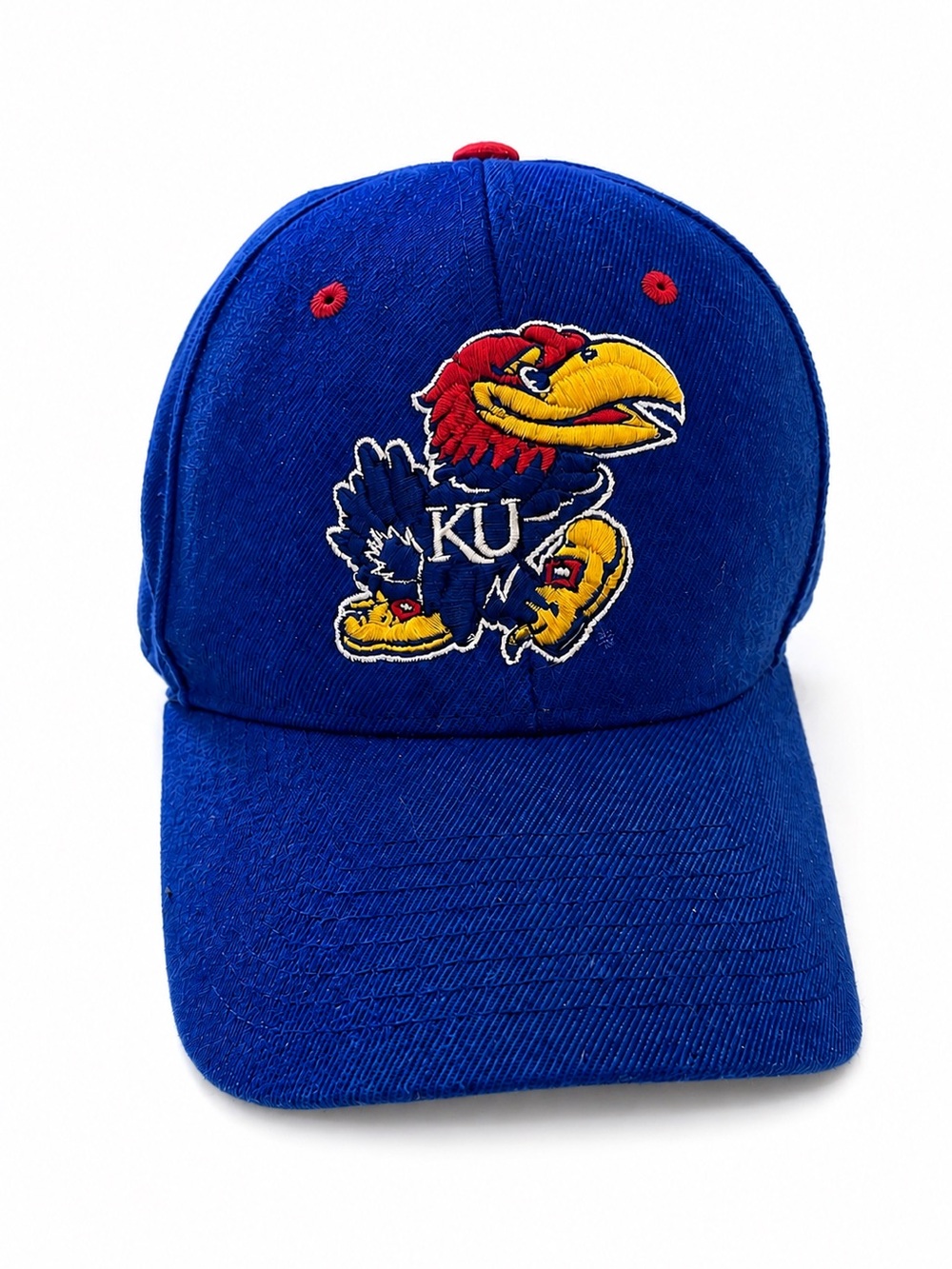 KU University of Kansas Jayhawks Men’s Fitted Blue Baseball Cap Hat, Size 7 3/8
